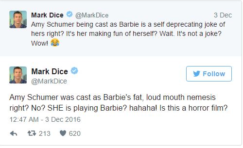 Túlsúlya miatt alázzák Amy Schumert, akit a Barbie filmre kértek fel Túlsúlya miatt alázzák Amy Schumert, akit a Barbie filmre kértek fel