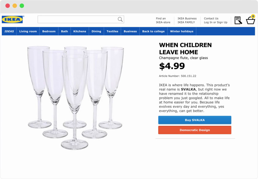 Zseniálisan nevezte át termékeit az IKEA Zseniálisan nevezte át termékeit az IKEA