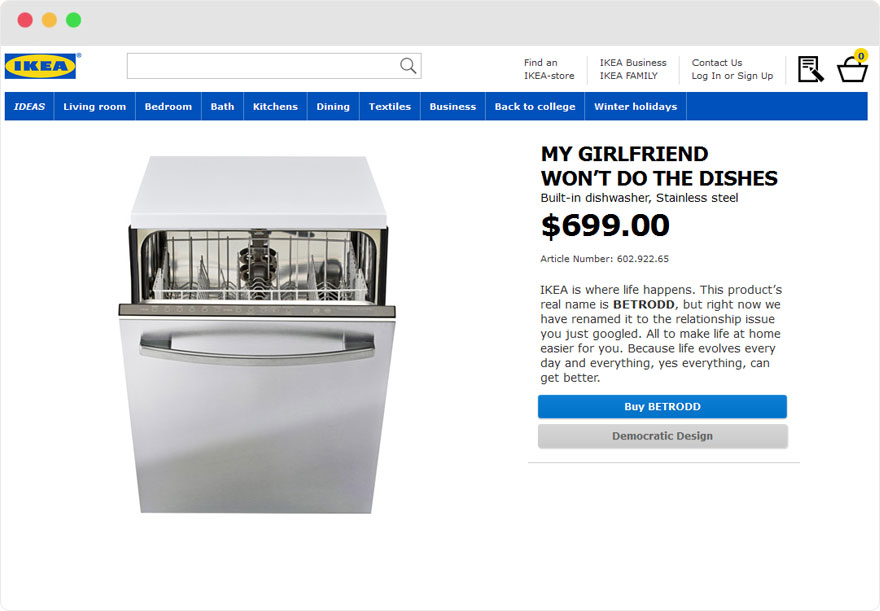 Zseniálisan nevezte át termékeit az IKEA Zseniálisan nevezte át termékeit az IKEA