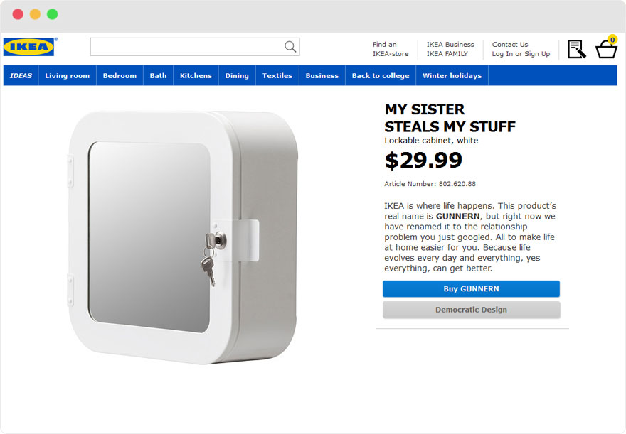 Zseniálisan nevezte át termékeit az IKEA Zseniálisan nevezte át termékeit az IKEA