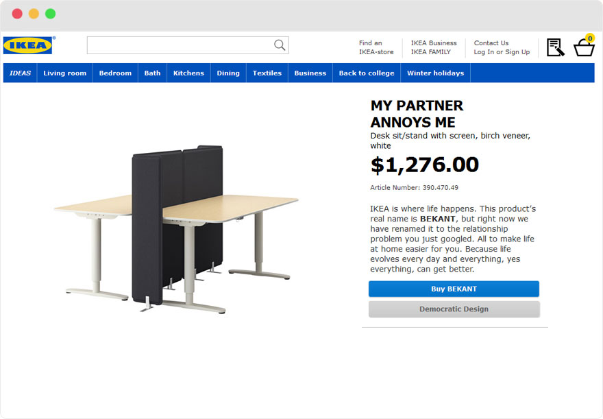 Zseniálisan nevezte át termékeit az IKEA Zseniálisan nevezte át termékeit az IKEA