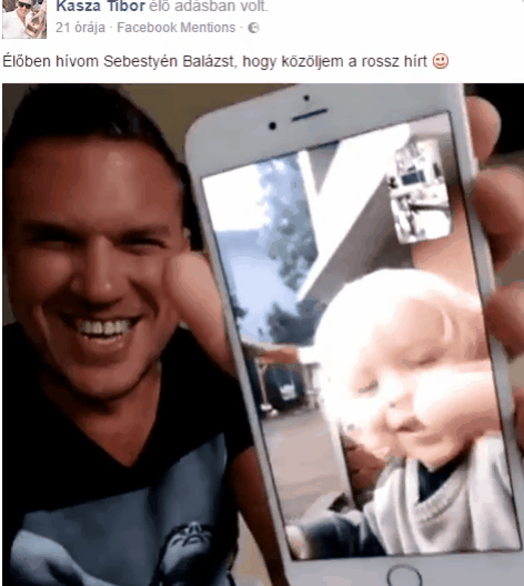 Sebestyén Balázs kisfiáról posztolt képpel tarolt a Facebookon