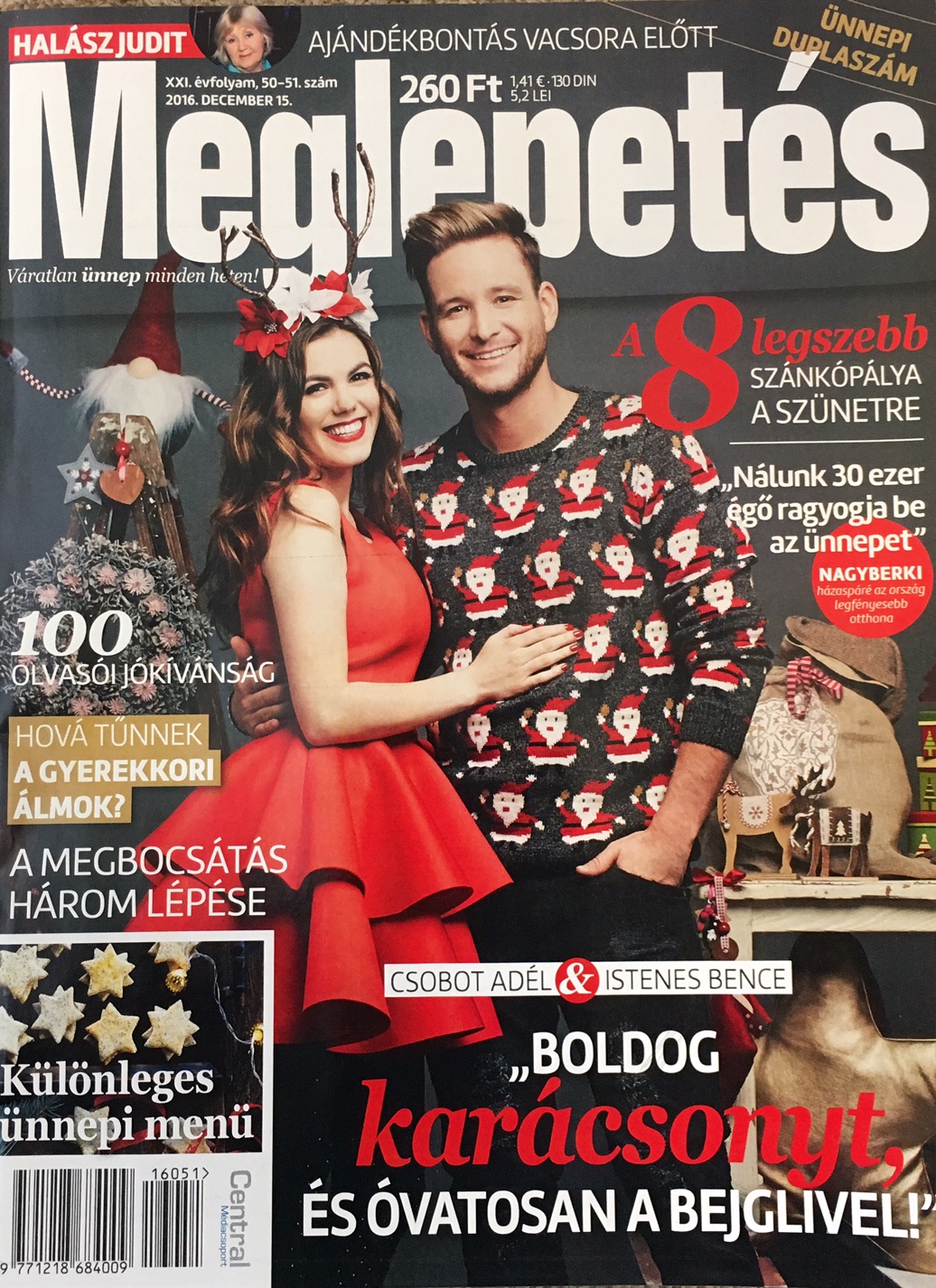 Ennyire gyönyörű Istenes Bence és Csobot Adél karácsonyi fotója