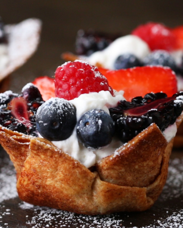 Egy falat tökéletesség: desszertkosárkák tortillából Egy falat tökéletesség: desszertkosárkák tortillából