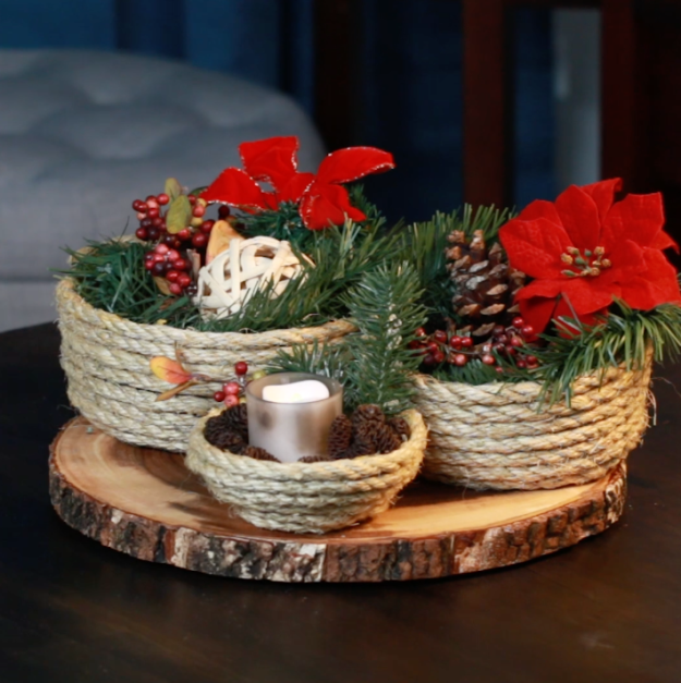 DIY: Mutatós karácsonyi asztaldísz kötélből