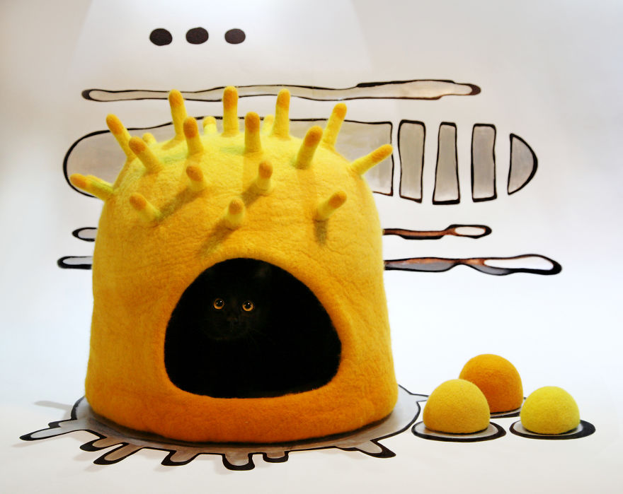 Ilyen bájos nemezkuckót te is akarsz a macskádnak