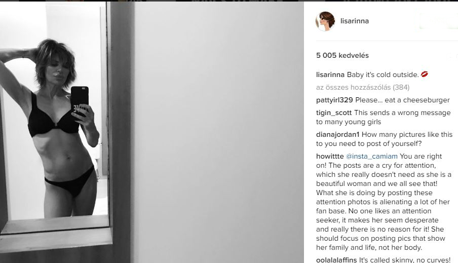 Ruhátlan képek az 53 éves Lisa Rinnáról és a lányáról