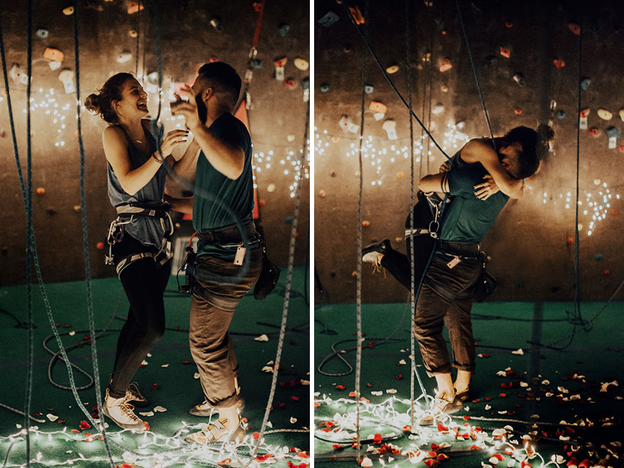 Elképesztően romantikus módon kérte meg barátnőjét a hegymászó Elképesztően romantikus módon kérte meg barátnőjét a hegymászó