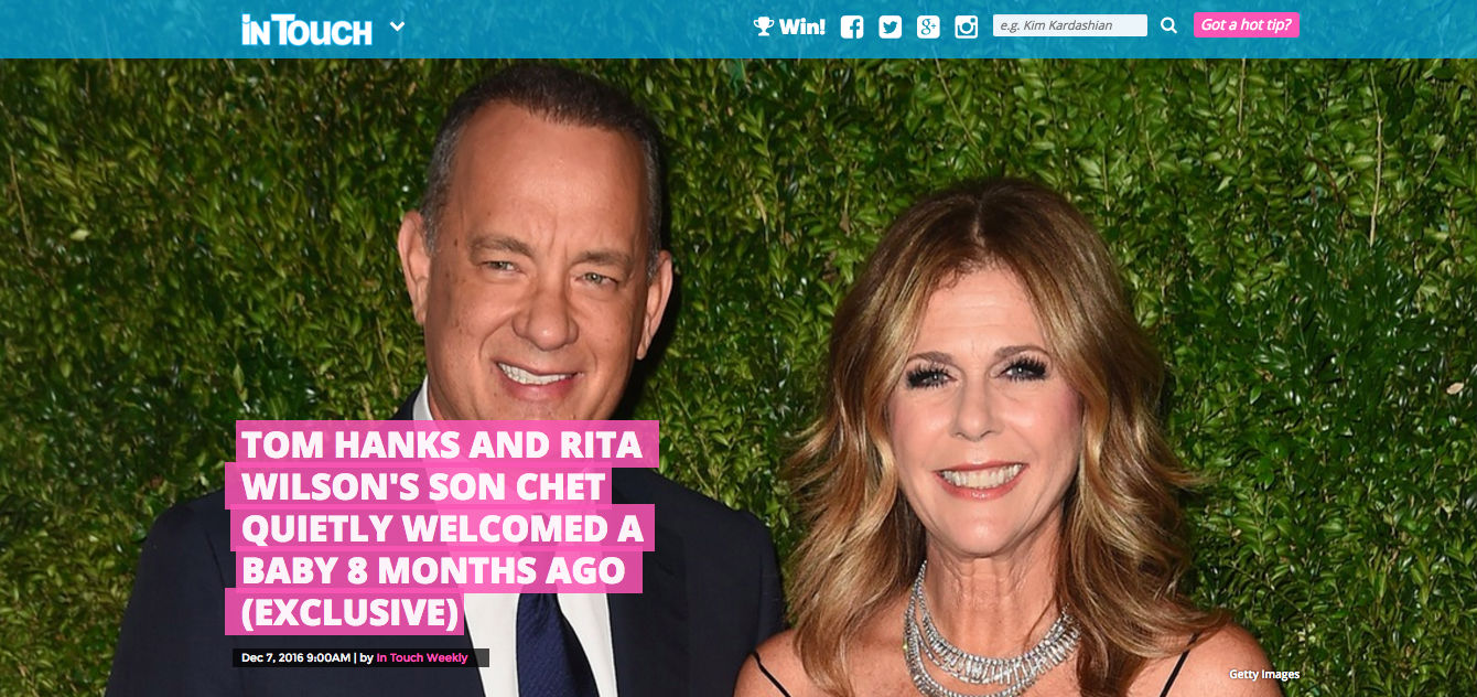 Ő Tom Hanks unokája, akiről sosem beszélt