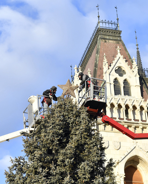 Leszedték az ország karácsonyfáját - fotók