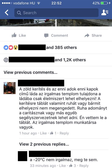 A kerítés a templomé, ennyit az irgalomról (Fotó: Facebook)