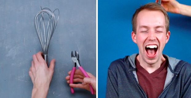 Készíts fejmasszírozót egy egyszerű habverőből!