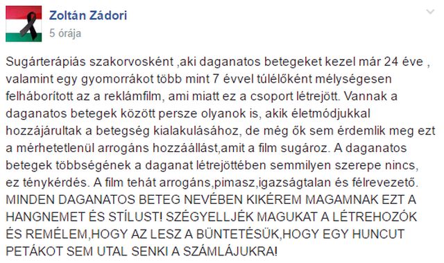 “Belelépnék a szájukba a nagy rákos lábammal