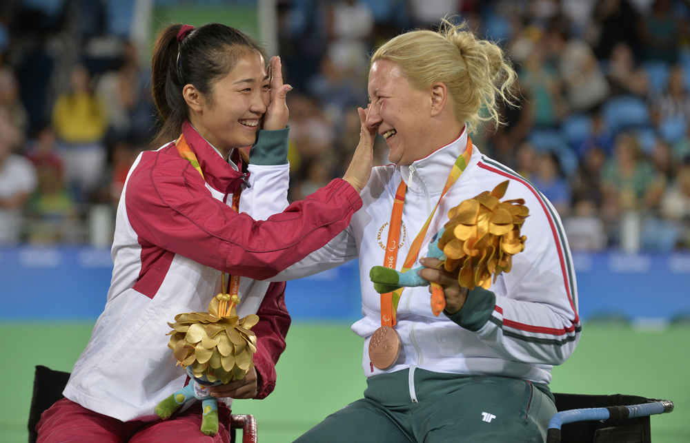 Sport (egyedi) 1. díj: Szalmás Péter (Népszava/MOB): Örömkönnyek