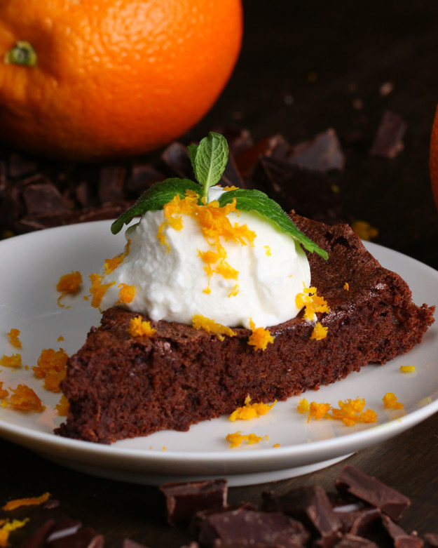 Lisztmentes, narancsos csokitorta