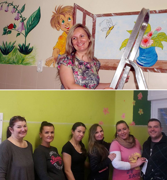 Viktória és csapata