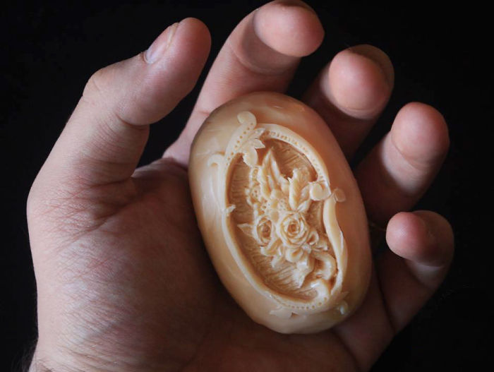 Barokkos szobrok szappanból faragva