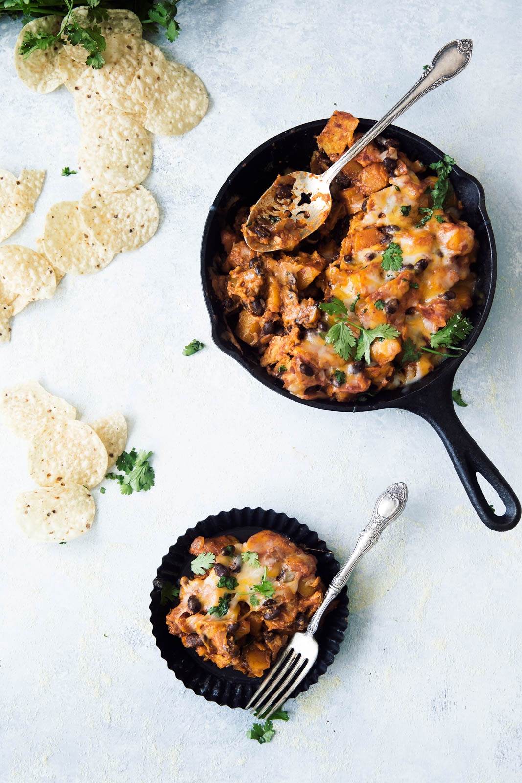 Isteni vega vacsora: sütőtökös-babos enchilada