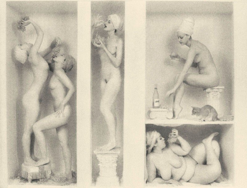 Zabálás, nőiesség, meztelenség: ilyen jóízű aktfotókat még nem láttál