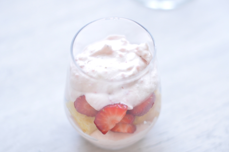 Epres piskótás pohárkrém Epres piskótás pohárkrém