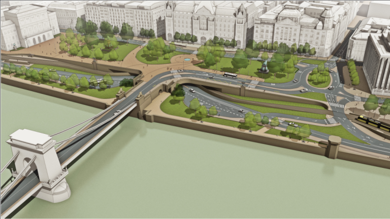 A Lánchíd tervrajza (fotó: BKK galéria)