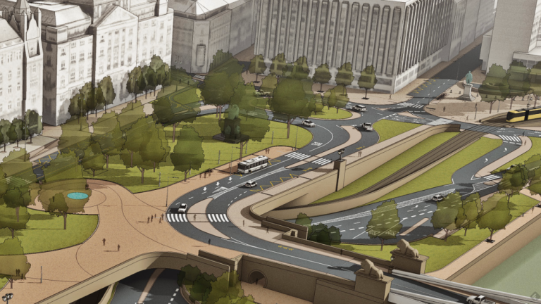 A Széchenyi tér tervrajza (fotó: BKK galéria)