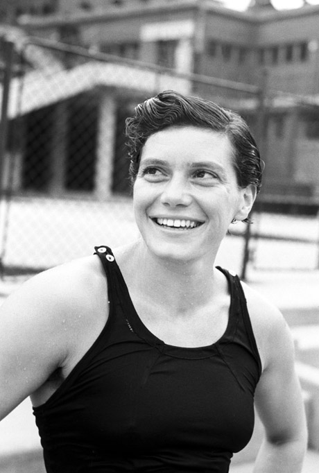 Székely Éva, a Budapesti Lokomotív úszója (Fotó: Szécsényi József)