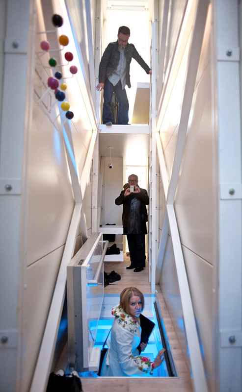 A világ legkeskenyebb háza alig nagyobb egy liftaknánál