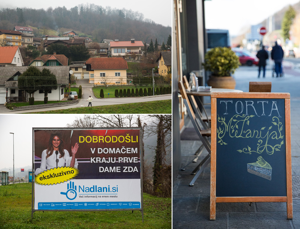 Egy kis szlovén település, Sevnica határában jelzi egy tábla, hogy a first lady szülővárosában járunk (Fotó: Getty Images)