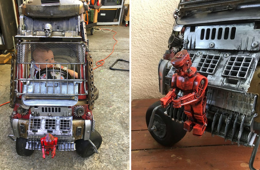 Vagány Mad Max cuccokká alakította gyerekei játékait az apuka