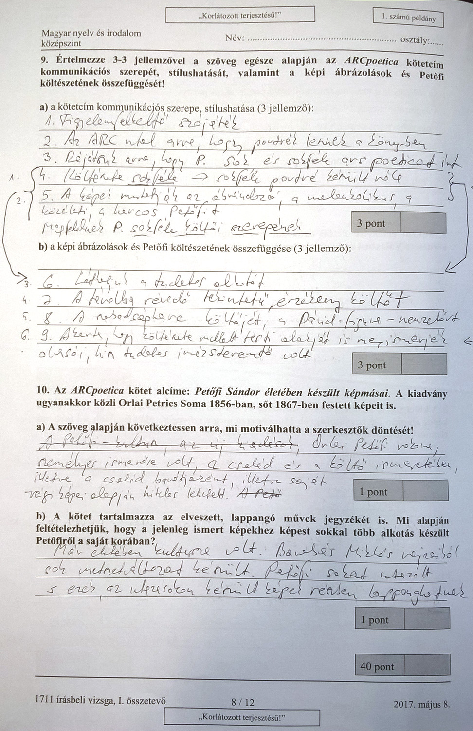 A magyar középszintű érettségi részleges megoldásai, és egy gyakorló szaktanár értékelése