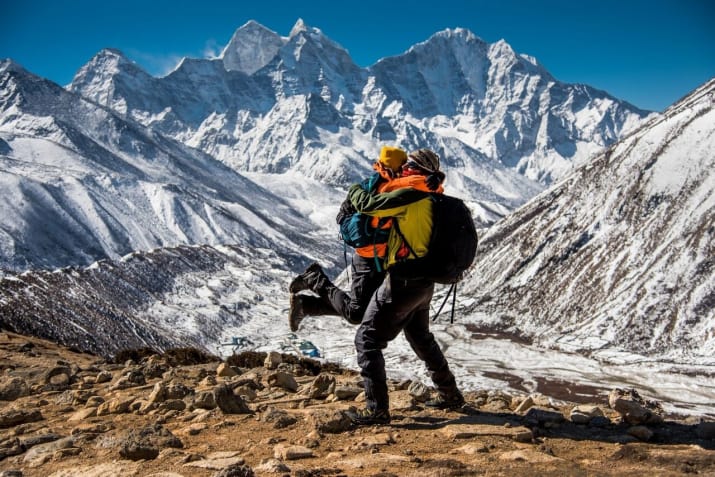 A világ tetején házasodott össze a fiatal pár
