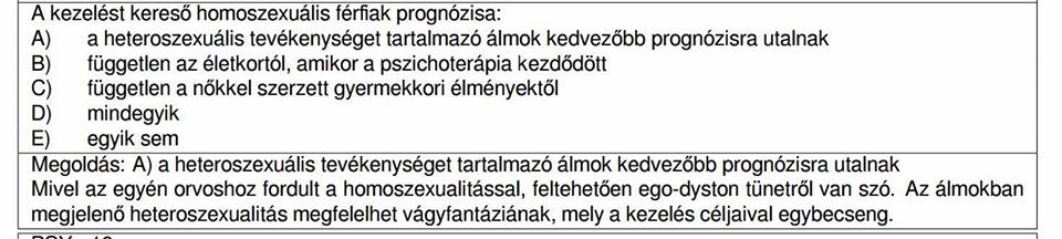 Vicc: az orvosi karon azt tanítják, hogy a homoszexualitás gyógyítható