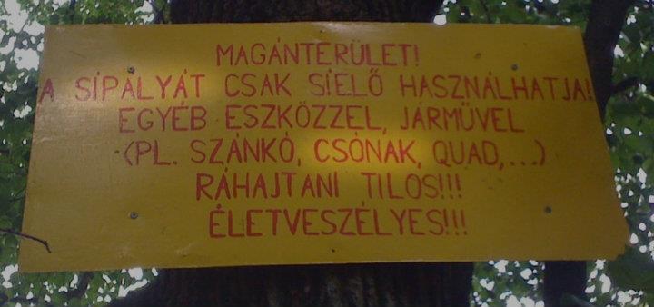 A sípálya az kérem nem csónakázótó! Hajóvonták találkozása tilos!