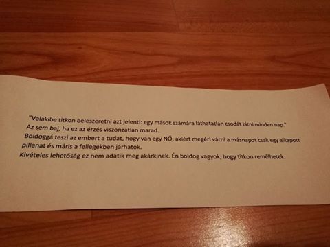 Szélvédőn üzen a titkos hódoló, Eszter szeretné megtalálni