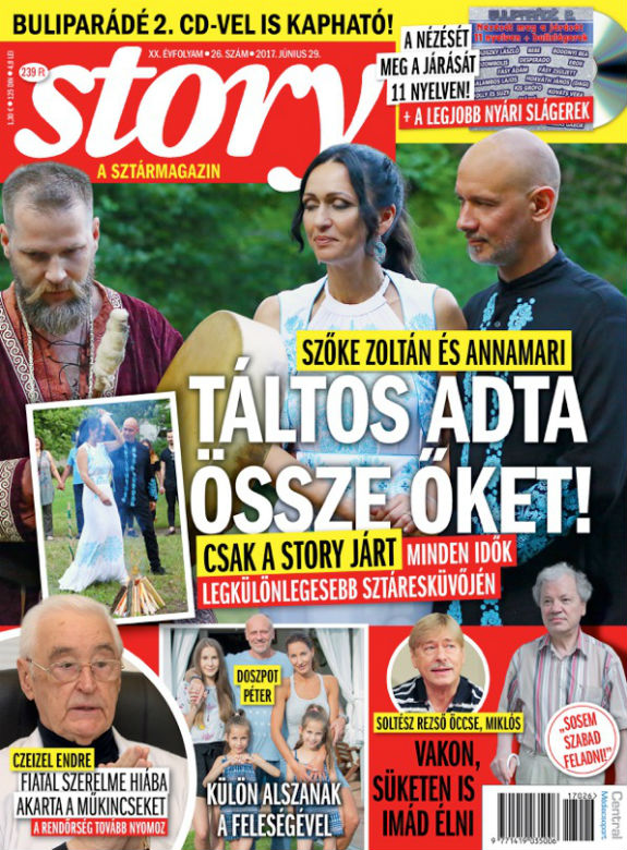 Képek Szőke Zoltán különleges esküvőjéről - egy táltos adta őket össze Annamarival
