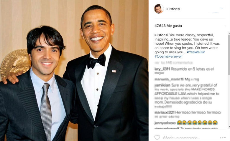 Luis Fonsi és Barack Obama 2009-ben