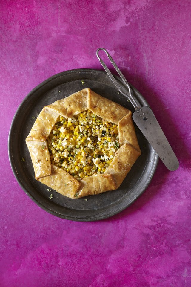 Nyári galette kukoricával, cukkinivel és kecskesajttal Nyári galette kukoricával, cukkinivel és kecskesajttal