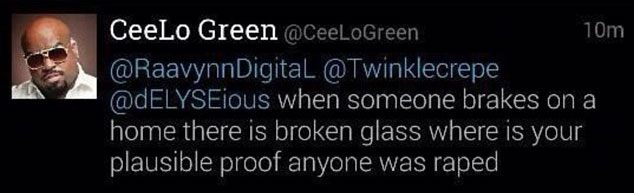 Ha egy nemi erőszaknak nincs nyoma, az meg sem történt...gratulálunk Cee Lo Greennek...