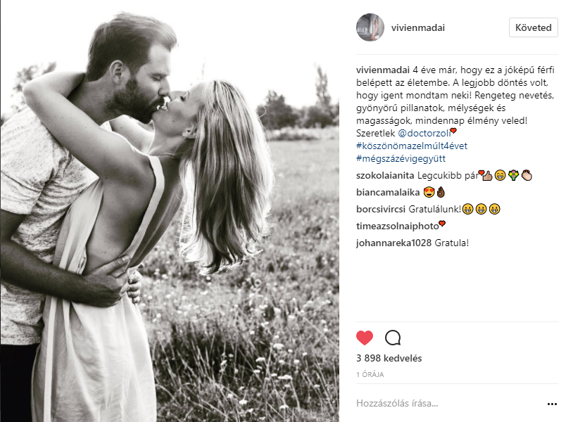 Mádai Vivien: a legjobb döntés volt, hogy igent mondtam Zolinak