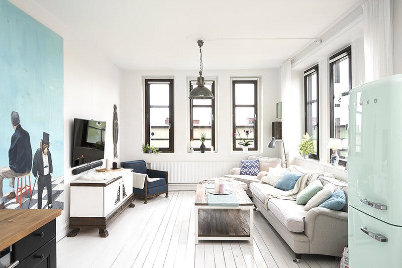 Ebbe a világos svéd garzonba azonnal beleszeretsz!