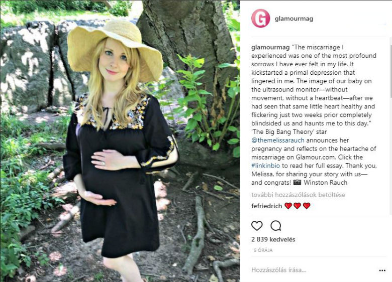 Melissa Rauch - vagy Bernadette, ahogy sokan ismerik - maga jelentette be a terhességét, a babát őszre várják