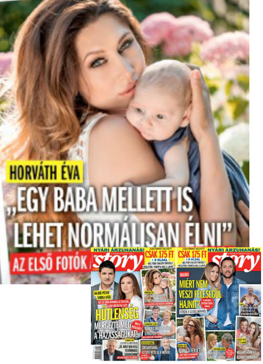 A Story dupla címlapos számában mutatta meg Horváth Éva a kisfiát