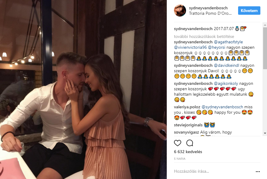 Hatalmas a boldogság: Sydney-t eljegyezte a párja