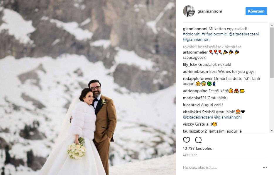 Az olaszországi Dolomitokban házasodtak össze