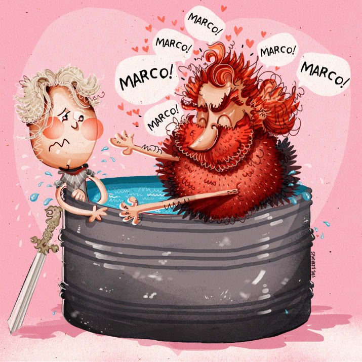 Cuki Trónok harcás rajzokkal lepte meg kislányát egy apuka