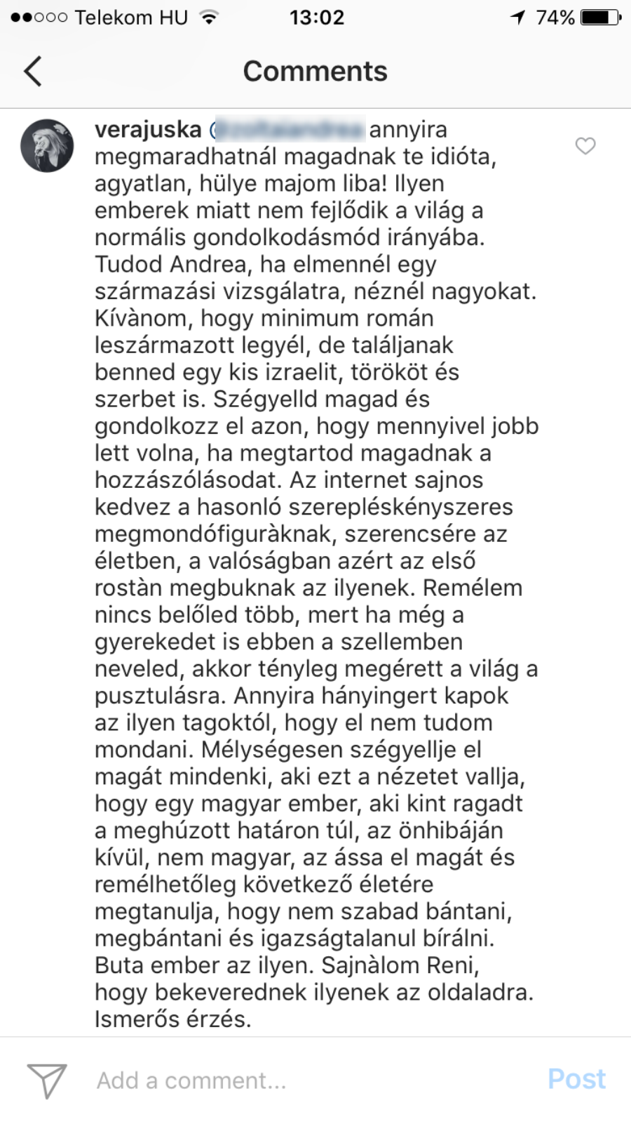 Tóth Vera megvédte a barátnőjét