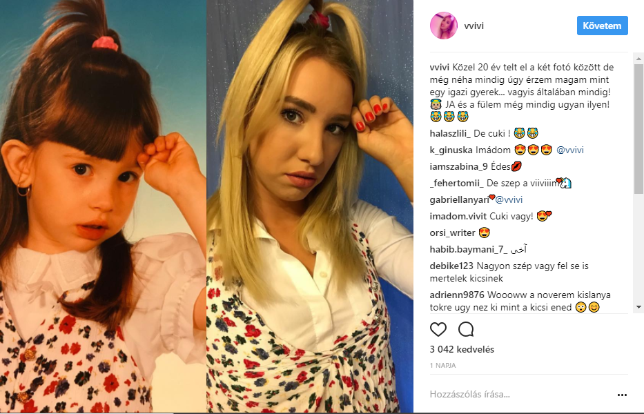 VV Vivi két képe közt 20 év telt el