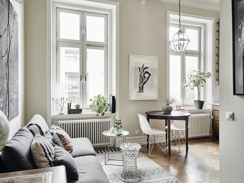 Egy 30 négyzetméteres svéd garzonban található álmaid konyhája