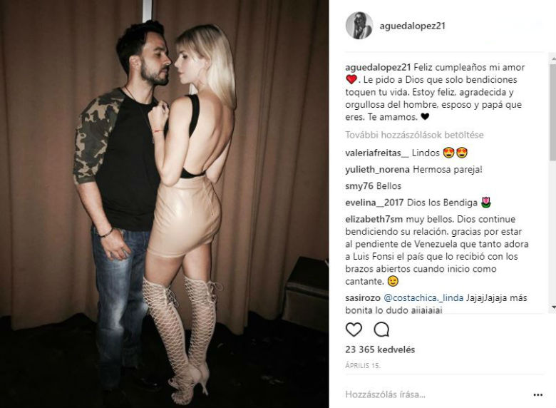 Luis Fonsi felesége, Águeda López 